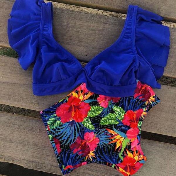 Bikini Floral Deux Pieces zaxx