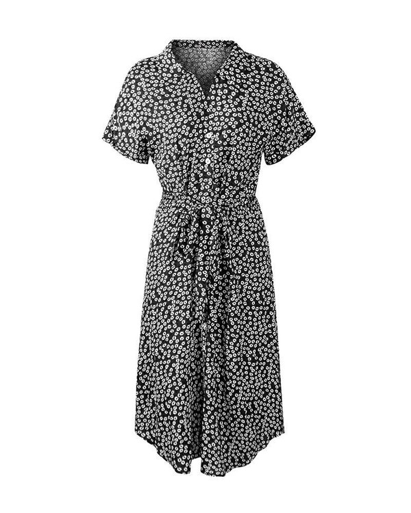 Robe Florale Boutonnee zaxx