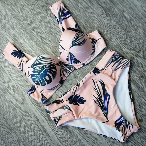 Bikini Rose a motifs floraux zaxx