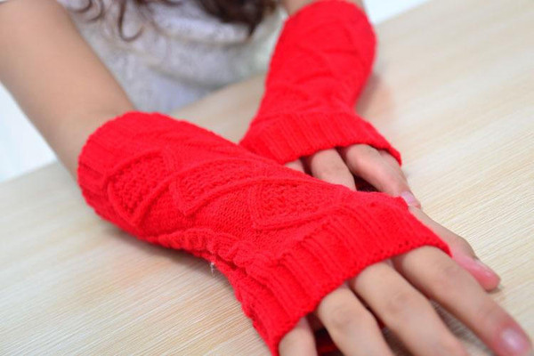 Mitaines longues effet tricot Mitaines longues effet tricot zaxx