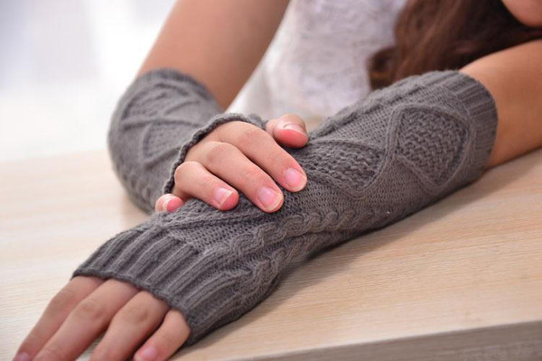 Mitaines longues effet tricot Mitaines longues effet tricot zaxx