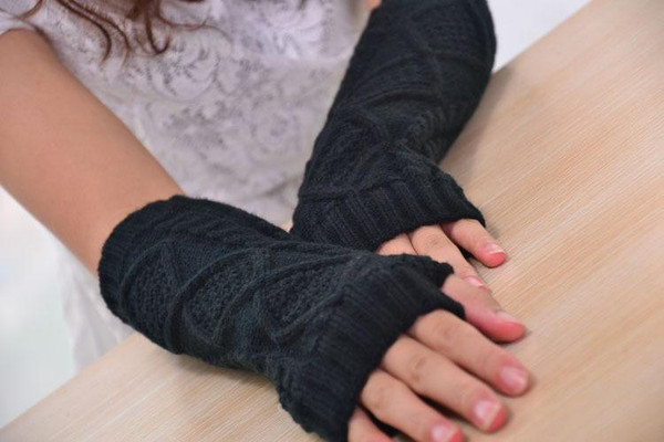 Mitaines longues effet tricot Mitaines longues effet tricot zaxx
