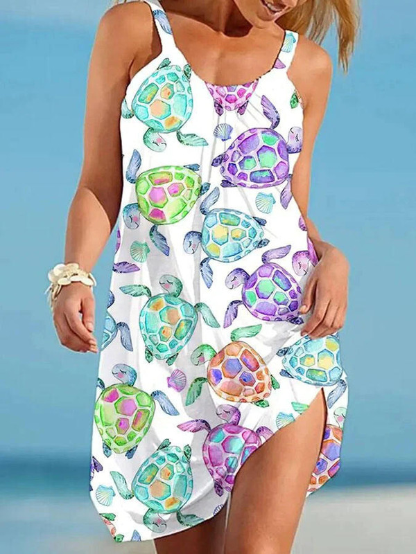 Robe de Plage Bohemienne Imprimee zaxx