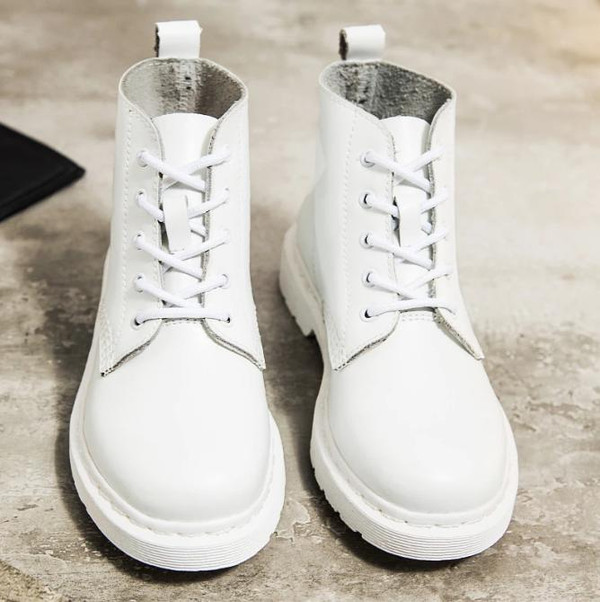 Bottines Blanches en Cuir zaxx