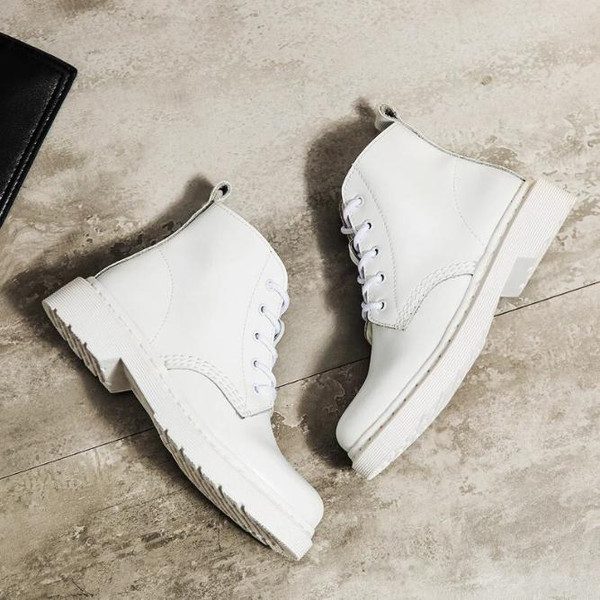 Bottines Blanches en Cuir zaxx