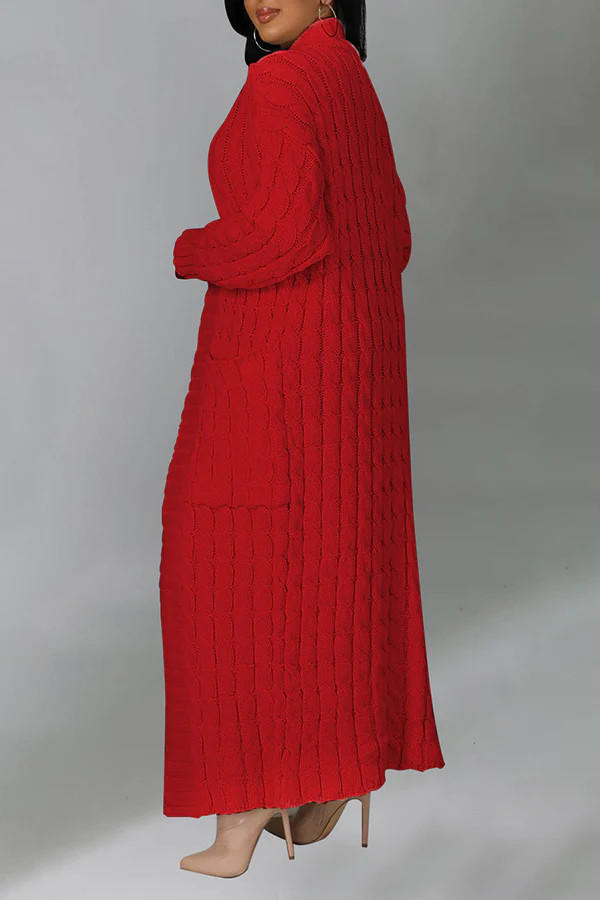 Cardigan Elegant en Tricot Torsade Cardigan Elegant en Tricot Torsade zaxx