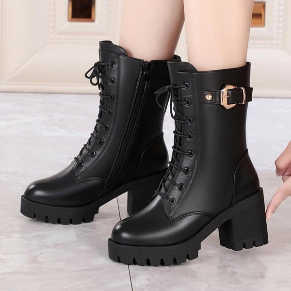 Bottes Noires à Plateforme Bottes Noires à Plateforme zaxx