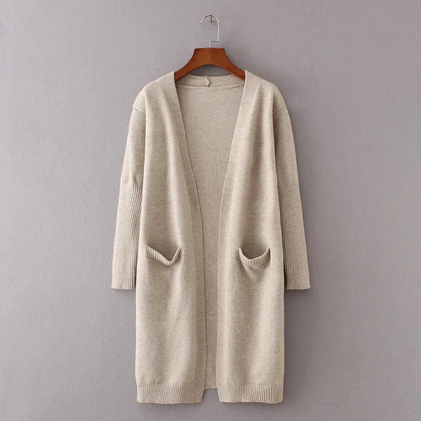 Cardigan Uni à Col Ouvert zaxx