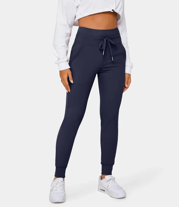 Pantalon de Jogging Uni Taille Haute zaxx