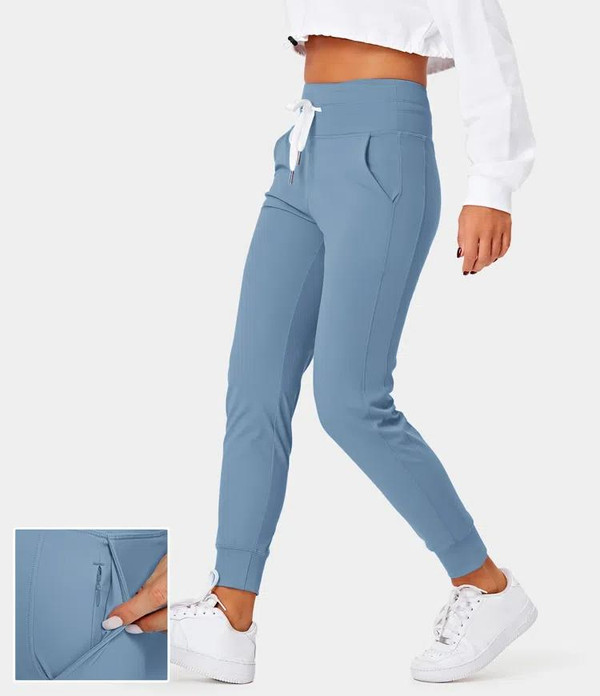 Pantalon de Jogging Uni Taille Haute zaxx