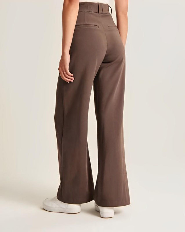 Pantalon Large Léger à Taille Haute Pantalon Large Léger à Taille Haute zaxx