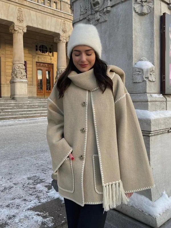 Manteau Foulard Elégant Manteau Foulard Elégant zaxx