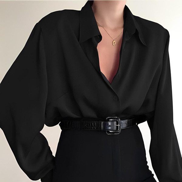 Chemises Boutonnées Classe à Col Rabattu zaxx