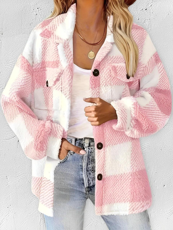 Veste Boutonnée à Carreaux Veste Boutonnée à Carreaux zaxx