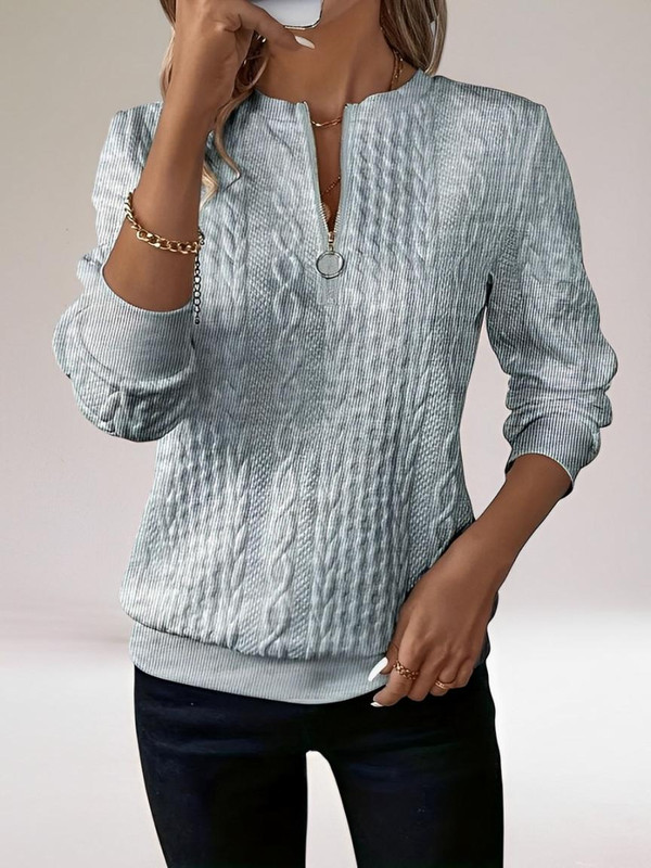 Pull Zippé à Motifs Alizée™ Pull Zippé à Motifs Alizée™ zaxx