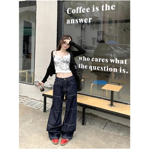 Pantalon BAGGY en Denim Pantalon BAGGY en Denim zaxx