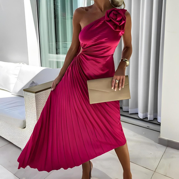 Robe ROSE à Manches Asymétriques Robe ROSE à Manches Asymétriques zaxx