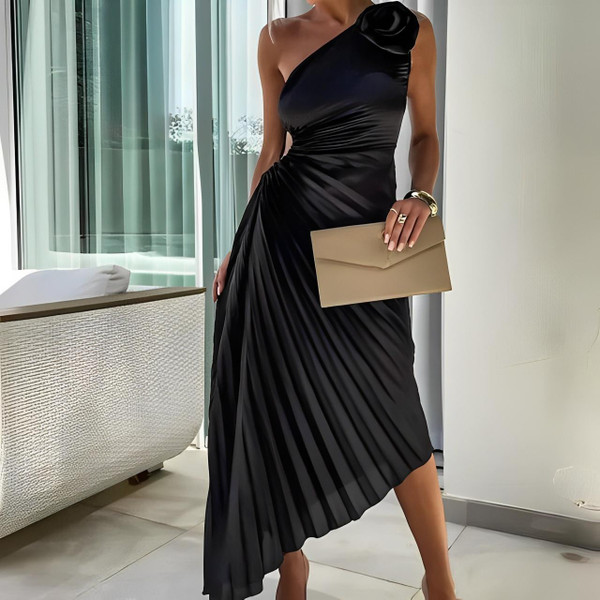 Robe ROSE à Manches Asymétriques Robe ROSE à Manches Asymétriques zaxx