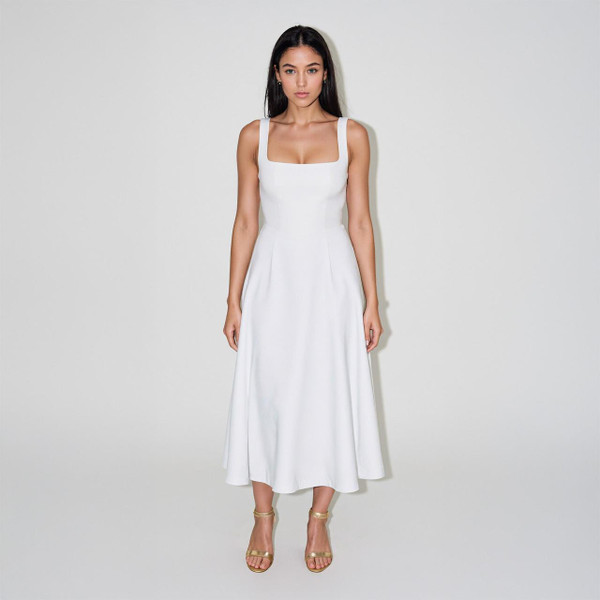 Robe Midi à Col Carré Céleste™ Robe Midi à Col Carré Céleste™ zaxx