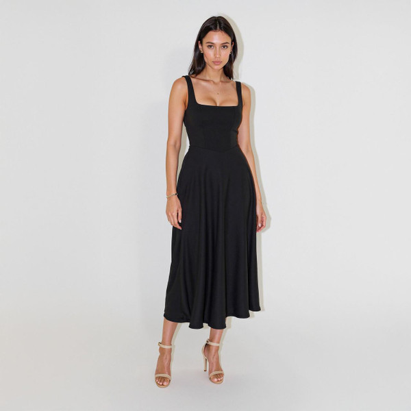 Robe Midi à Col Carré Céleste™ Robe Midi à Col Carré Céleste™ zaxx