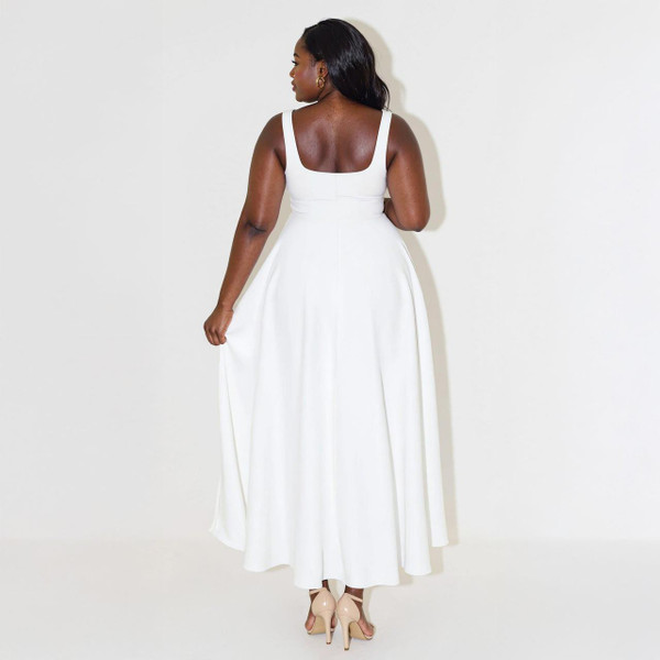 Robe Midi à Col Carré Céleste™ Robe Midi à Col Carré Céleste™ zaxx