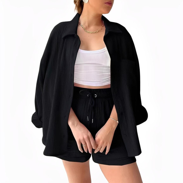 Ensemble Décontracté Chemise et Short Victoria™ Ensemble Décontracté Chemise et Short Victoria™ zaxx