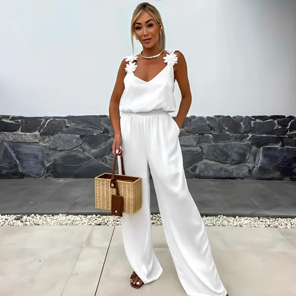 Combinaison Large Fluide Femme Sans Manches Chic Nomi™ Combinaison Large Fluide Femme Sans Manches Chic Nomi™ zaxx