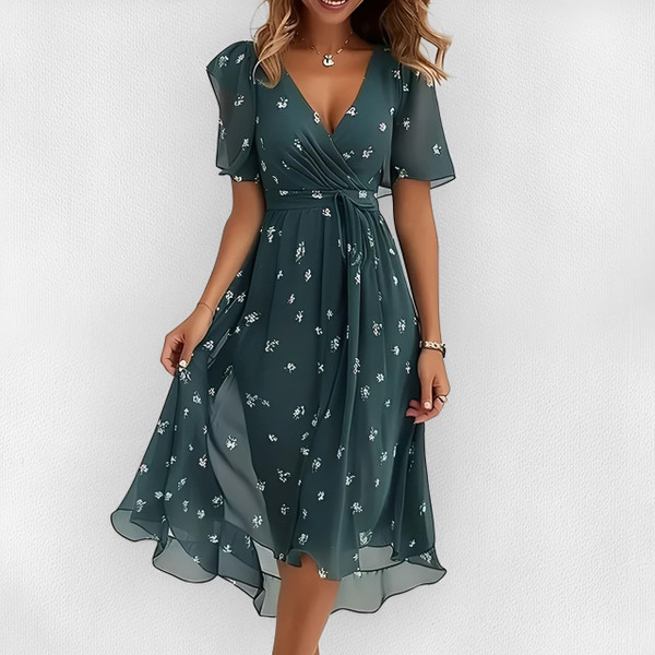 Robe Mi Longue Fluide Habillée Annegret™ zaxx