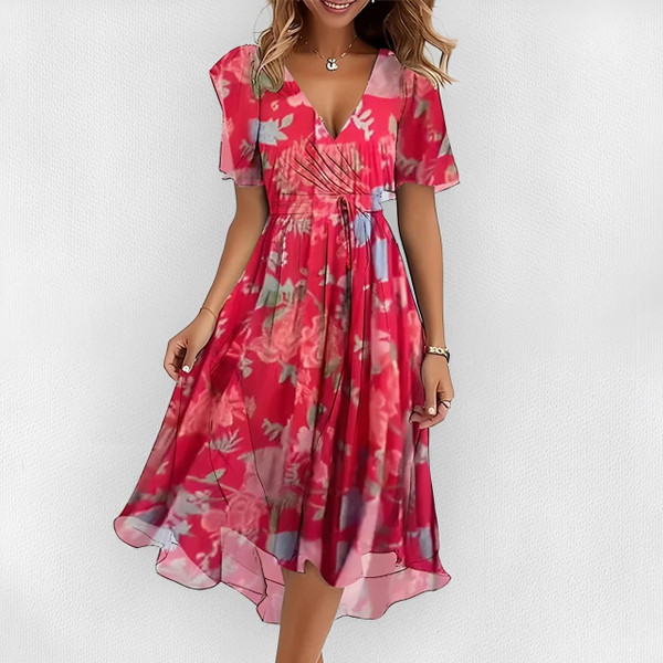 Robe Mi Longue Fluide Habillée Annegret™ zaxx