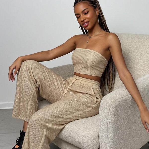 Ensemble Pantalon Femme avec Top et Chemise Nova™ zaxx