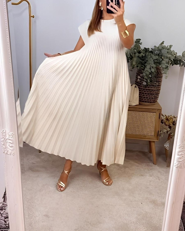 Robe Longue Plissée Femme Élégante Robe Longue Plissée Femme Élégante zaxx