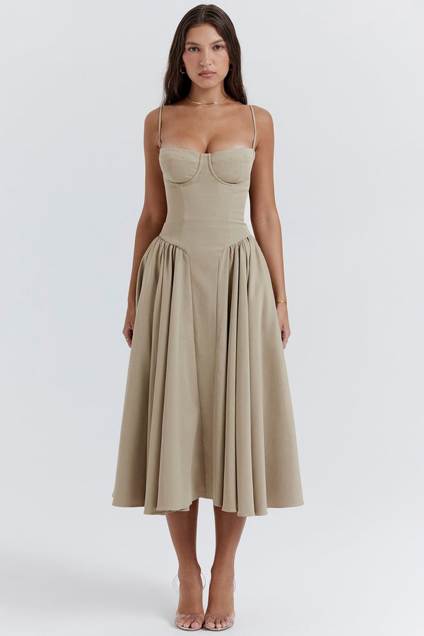 Robe Midi Corsetée Celine™ Robe Midi Corsetée Celine™ zaxx