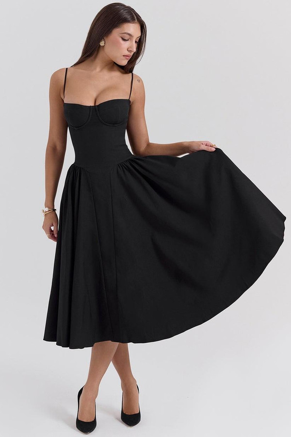 Robe Midi Corsetée Celine™ Robe Midi Corsetée Celine™ zaxx