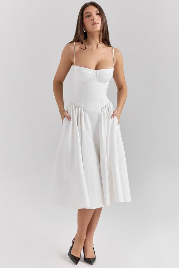 Robe Midi Corsetée Celine™ Robe Midi Corsetée Celine™ zaxx
