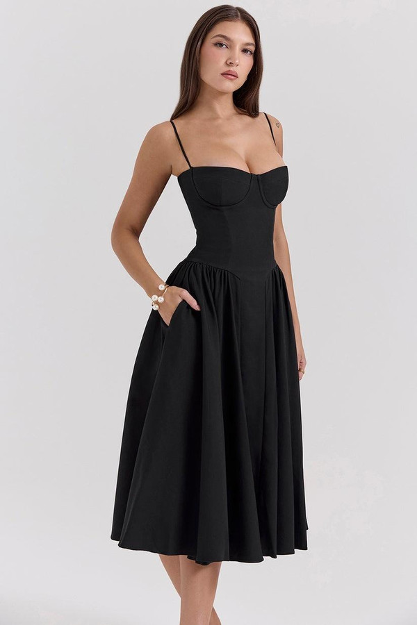 Robe Midi Corsetée Celine™ Robe Midi Corsetée Celine™ zaxx