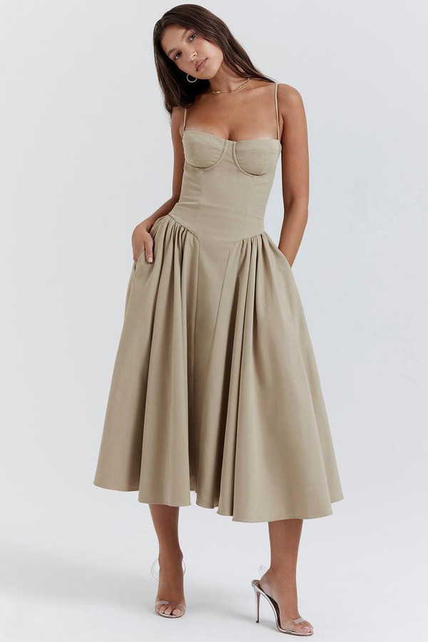 Robe Midi Corsetée Celine™ Robe Midi Corsetée Celine™ zaxx