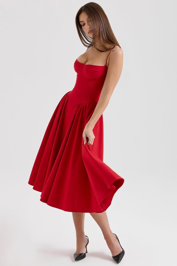Robe Midi Corsetée Celine™ Robe Midi Corsetée Celine™ zaxx