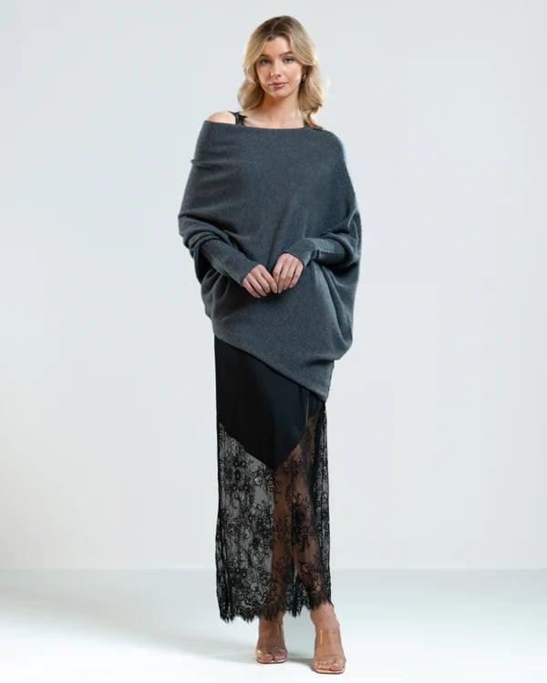 Pull Drapé Asymétrique Zenvora™ Pull Drapé Asymétrique Zenvora™ zaxx