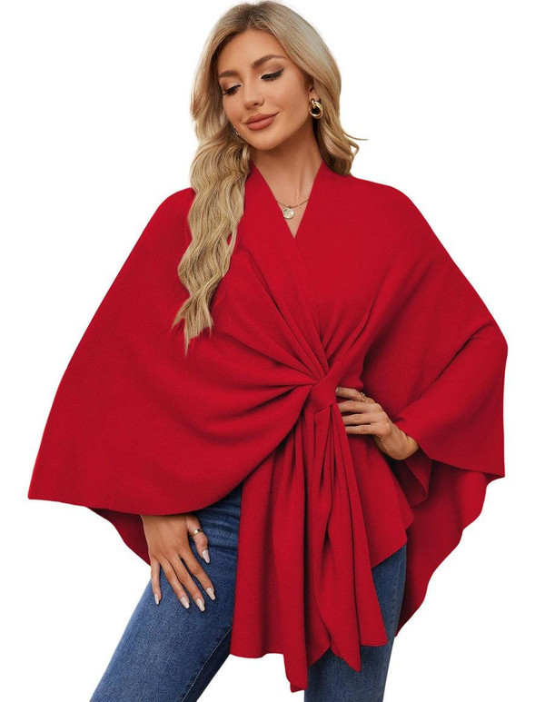 Poncho Femme à Ouverture Frontale - Châle Doux pour le Printemps, l'Automne et l'Hiver Puli™ zaxx