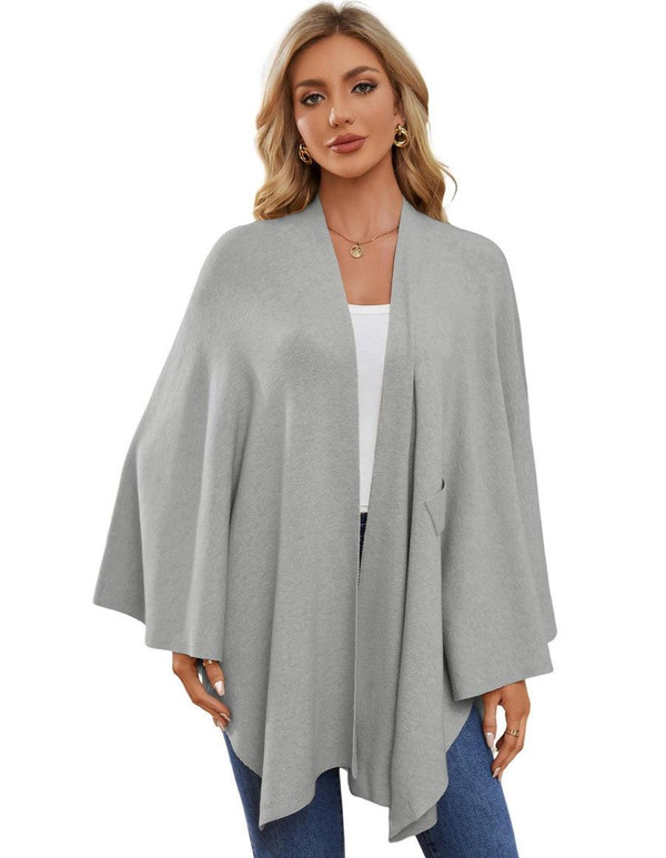 Poncho Femme à Ouverture Frontale - Châle Doux pour le Printemps, l'Automne et l'Hiver Puli™ zaxx