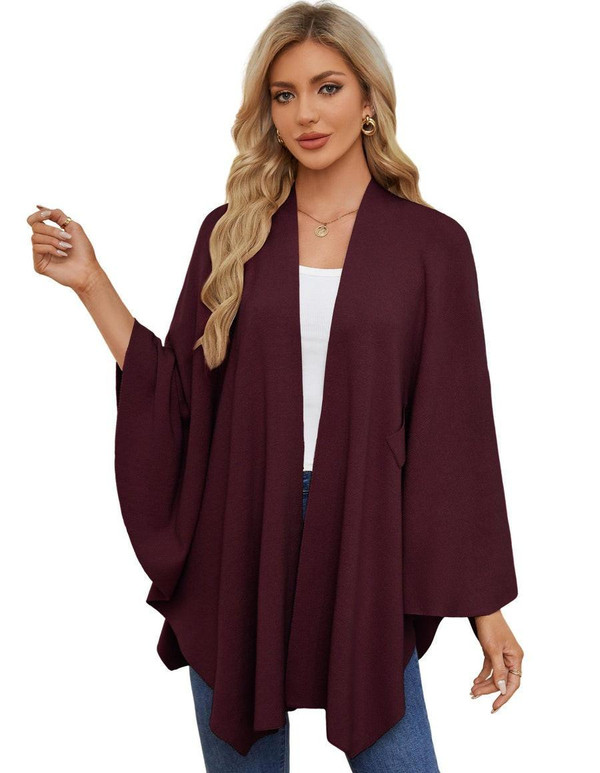 Poncho Femme à Ouverture Frontale - Châle Doux pour le Printemps, l'Automne et l'Hiver Puli™ zaxx