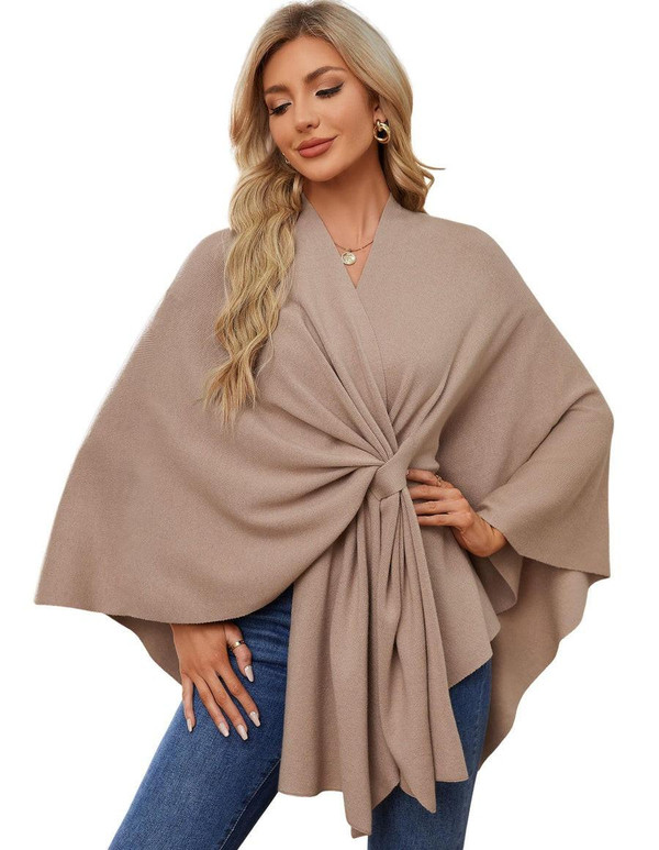 Poncho Femme à Ouverture Frontale - Châle Doux pour le Printemps, l'Automne et l'Hiver Puli™ zaxx