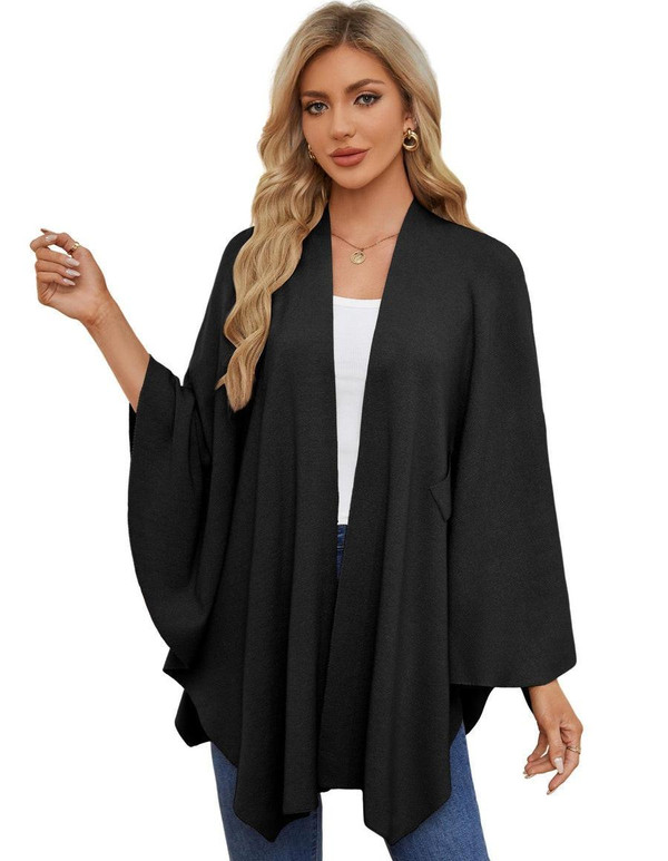 Poncho Femme à Ouverture Frontale - Châle Doux pour le Printemps, l'Automne et l'Hiver Puli™ zaxx