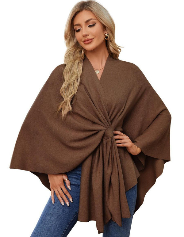 Poncho Femme à Ouverture Frontale - Châle Doux pour le Printemps, l'Automne et l'Hiver Puli™ zaxx
