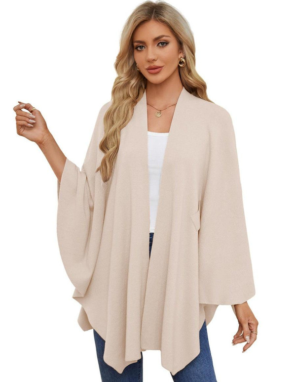 Poncho Femme à Ouverture Frontale - Châle Doux pour le Printemps, l'Automne et l'Hiver Puli™ zaxx