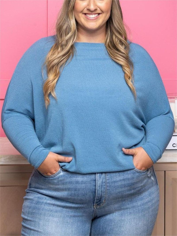 Haut à Col Bateau et Manches Larges Dreamy Knit™ zaxx