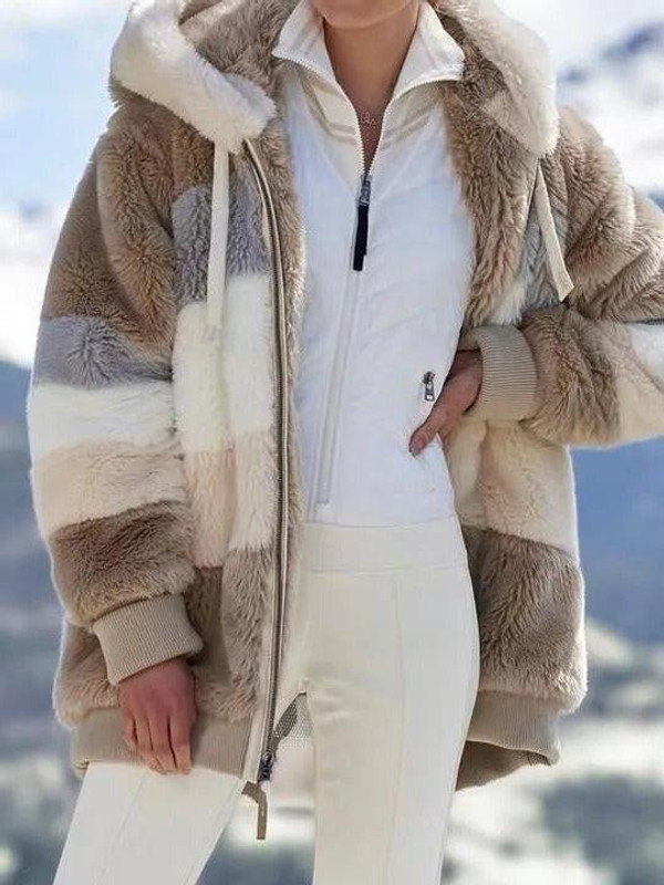 Manteau Matelassé en Laine d'Agneau Contrastée Lambora™ zaxx