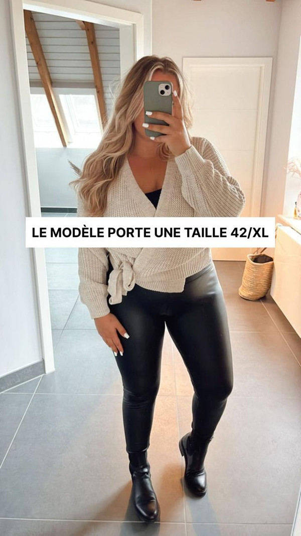 Legging Effet Cuir Noir Noctyra™ Legging Effet Cuir Noir Noctyra™ zaxx