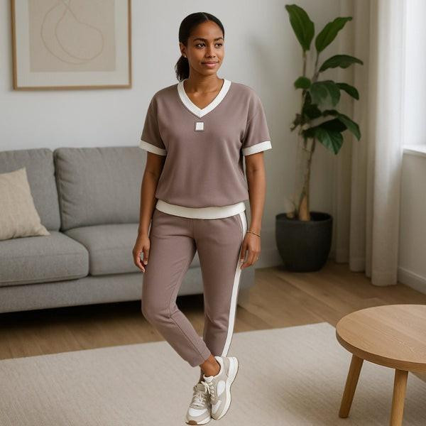 Ensemble Chic Top Col V + Pantalon Lorenzo™ Ensemble Chic Top Col V + Pantalon Lorenzo™ zaxx