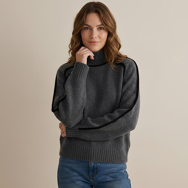 Pull Col Roulé Élégant Donna™ zaxx